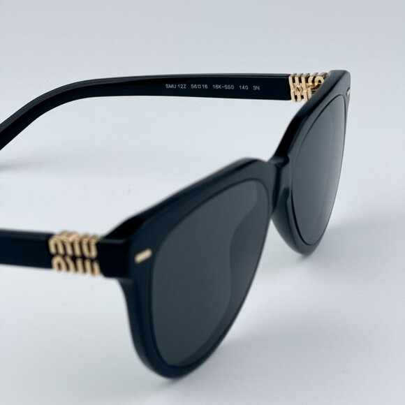 Miu Miu MU12ZS 16K5S0 BRAND NEW Sunglasses Black Grey Phantos Unisex